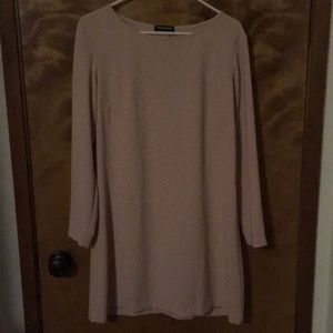 American Apparel BlushPink Long Sleeve Crepe Dress